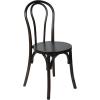 Flash Furniture Betsy Commercial Solid Wood Dining Chair, Thonet Style, Stackable Design, Mortise and Tenon, 350 lbs. Static Weight Capacity, Black(Early American Wood)
