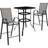 Flash Furniture Brazos 4-Person Outdoor Dining Set(Grey)