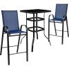 Flash Furniture Brazos 4-Person Outdoor Dining Set(Navy)