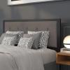 Flash Furniture Bristol Metal Tufted Upholstered Queen Size Headboard in Dark Gray Fabric