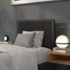 Flash Furniture Bristol Metal Tufted Upholstered Twin Size Headboard in Black Fabric(Black)