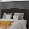 Flash Furniture Cambridge Tufted Upholstered Full Size Headboard in Dark Gray Fabric(Black)