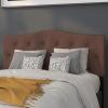 Flash Furniture Cambridge Tufted Upholstered Full Size Headboard in Dark Gray Fabric(Camel)