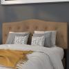 Flash Furniture Cambridge Tufted Upholstered Full Size Headboard in Dark Gray Fabric(Dark Brown)