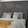 Flash Furniture Cambridge Tufted Upholstered Full Size Headboard in Dark Gray Fabric(Dark Gray)