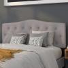 Flash Furniture Cambridge Tufted Upholstered Full Size Headboard in Dark Gray Fabric(Light Gray)