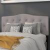 Flash Furniture Cambridge Tufted Upholstered Full Size Headboard in Light Gray Fabric(Light Gray)