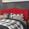 Flash Furniture Cambridge Tufted Upholstered Full Size Headboard in Light Gray Fabric(Red)