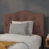 Flash Furniture Cambridge Tufted Upholstered Twin Size Headboard in White Fabric(Camel)