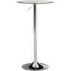 Flash Furniture Chad 23.5” Round Glass Cocktail Table with Adjustable Height Frame, Bar Height Table for Commercial or Residential Use, Clear/Chrome