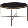 Flash Furniture Chelsea Collection Black Glass Coffee Table with Matte Gold Frame
