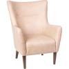 Flash Furniture Connor Traditional Wingback Accent Chair, Commercial Grade Faux Leather Upholstery and Wooden Frame and Legs, Dark Brown(Light Brown)