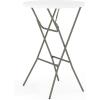 Flash Furniture Elon 32′ Round Folding Bar Height Table for Parties and Commercial Events, Indoor/Outdoor Plastic Tall Round Table, White(White)