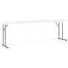 Flash Furniture Elon 6′ Plastic Folding Training and Event Table, Rectangular Folding Training Table with 220-lb. Static Weight Capacity, White(Granite White)