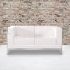 Flash Furniture HERCULES Imagination Series Contemporary White LeatherSoft Loveseat with Encasing Frame(Melrose White)
