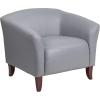 Flash Furniture HERCULES Imperial Series Brown LeatherSoft Chair(Grey)