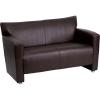 Flash Furniture HERCULES Majesty Series Brown LeatherSoft Loveseat(Brown)