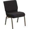 Black Dot Patterned Fabric/Gold Vein Frame