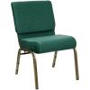 Hunter Green Dot Patterned Fabric/Gold Vein Frame