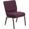 Plum Fabric/Gold Vein Frame