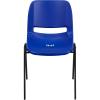 Flash Furniture HERCULES Series 440 lb. Capacity Kid’s Black Ergonomic Shell Stack Chair with Black Frame and 14″ Seat Height(Navy Plastic/Black Frame)