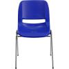 Flash Furniture HERCULES Series 661 lb. Capacity Black Ergonomic Shell Stack Chair with Black Frame and 16” Seat Height(Navy Plastic/Chrome Frame)
