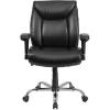 Flash Furniture HERCULES Series Big & Tall 400 lb. Rated Black LeatherSoft Deep Tufted Ergonomic Task Office Chair with Adjustable Arms(Black Leathersoft)