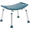 Flash Furniture HERCULES Series Tool-Free and Quick Assembly, 300 Lb. Capacity, Adjustable Gray Bath & Shower Chair with Extra Large Back(Navy)