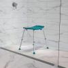 Flash Furniture HERCULES Series Tool-Free and Quick Assembly, 300 Lb. Capacity, Adjustable Gray Bath & Shower Chair with Extra Large Back(Teal)