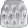 Flash Furniture Hard Silver Tufted Vinyl Chiavari Chair Cushion(Silver)