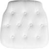 Flash Furniture Hard Silver Tufted Vinyl Chiavari Chair Cushion(White)