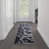 Flash Furniture Harken Collection 8′ x 10′ Geometric Area Rug – Black and Gray Olefin Facing – Jute Backing – Living Room or Bedroom(Grey)