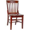 Flash Furniture Hercules Series School House Back Mahogany Wood Dining Chair, Traditional Elegant Wood Restaurant Chair, Walnut Wood(Mahogany)