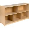 Flash Furniture Hercules Wooden 5-Section School Coat Locker with Bench, Cubbies, and Storage Hooks, Preschool Cubby Organizer, 48″H x 48″L, Natural(30″H x 48″L – 5 Cubbies)