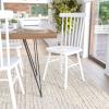 Flash Furniture Ingrid Commercial Windsor Solid Wood Dining Room Chairs, Modern Armless Dining Chairs for Kitchens and Restaurants, Set of 2, Black(White)