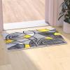 Flash Furniture Jubilee Collection Abstract Area Rug – Colorfast Blue Olefin Rug – 8′ x 10′ Area Rug – Jute Backing – Living Room, Bedroom, & Family Room(Yellow)