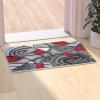 Flash Furniture Jubilee Collection Abstract Area Rug – Colorfast Blue Olefin Rug – 8′ x 10′ Area Rug – Jute Backing – Living Room, Bedroom, & Family Room(Red)