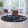 Flash Furniture Jubilee Collection Abstract Area Rug – Colorfast Blue Olefin Rug – 8′ x 10′ Area Rug – Jute Backing – Living Room, Bedroom, & Family Room(Lava)