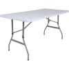 Flash Furniture Kathryn 4.93-Foot Height Adjustable Granite White Plastic Folding Table