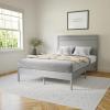 Flash Furniture Kingston Solid Wood Platform Bed with Wooden Slats and Headboard, No Box Spring Needed, King Size, Brown(Gray Wash)