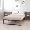 Flash Furniture Lana 14 Inch Metal Platform Bed Frame – No Box Spring Needed with Steel Slat Support and Quick Lock Functionality (Full)(Queen)
