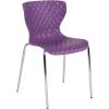 Flash Furniture Lowell Contemporary Design Citrus Green Plastic Stack Chair(Purple)