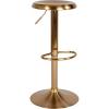 Flash Furniture Madrid Series Adjustable Height Retro Metal Barstool with Footrest, Backless Adjustable Bar or Counter Height Swivel Stool, Gold(Gold)