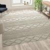 Flash Furniture Melissa Handwoven Area Rug – White and Ivory – 8′ x 10′ – Geometric Design(White/Ivory)