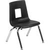 Flash Furniture Mickey Advantage Black Student Stack School Chair – 12-inch(Black)