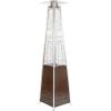 Flash Furniture Outdoor Patio Heater with Wheels – Silver – 42,000 BTU – 7.5 Feet Tall – Stainless Steel – For Residential and Commercial Use(Bronze)