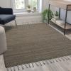 Flash Furniture Prima Natural Fiber Jute Area Rug 8′ x 10′ – Braided Indoor Jute Rug – Natural Area Rugs(Black/Jute)