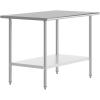 Flash Furniture Reader Stainless Steel 18 Gauge Prep and Work Table with 1.5″ Backsplash and Undershelf – NSF Certified – 72″W x 30″D x 36″H(30″ x 48″ without Backsplash)