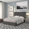 Flash Furniture Riverdale Full Size Tufted Upholstered Platform Bed in Light Gray Fabric(Dark Gray)