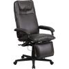 Flash Furniture Robert High Back White LeatherSoft Executive Reclining Ergonomic Swivel Office Chair with Arms(Brown)